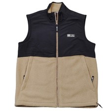 Eddie Bauer Vest Mens Medium Beige Sherpa Fleece Full Zip EBTEK Outdoor Hiking Vest (Outdoor) price