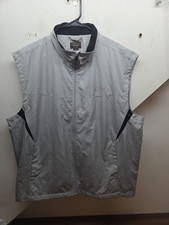 Greg Norman Zipper Vest Lined XXL Gray Logo Windbreaker Polyester Vest (Outdoor) price