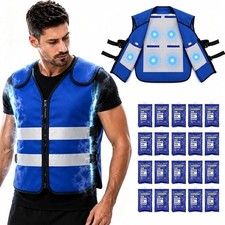 Cooling Vest with 20 Reusable Ice Packs - Adjustable Size for Outdoor Activities Vest (Outdoor) price