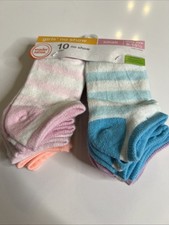 Wonder Nation Girls No Show Socks Multicolor 10 Pack Size 6-10.5. New (a1L) Girls' Socks Set price