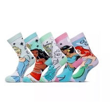 GIRLS DISNEY PRINCESS SOCKS SET ONE SIZE FITS MOST FIVE PAIR NWT Girls' Socks Set price