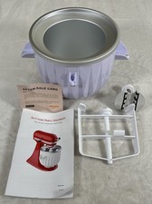KitchenAid KICA0WH White 2 Quarts Ice Cream Maker Stand Mixer Attachment Ice Cream Maker price