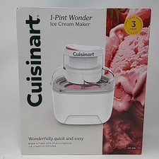 Cuisinart Ice Cream Maker 1 Pint Wonder White Mini ICE-M10 Yogurt Sorbet NEW Ice Cream Maker price