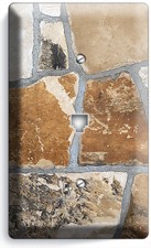 RUSTIC NATURAL STONE TILE STYLE LIGHT SWITCH OUTLET PLATE ROOM KITCHEN ART DECOR Natural Stone Wall Art price
