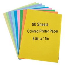 Colored Copy Paper 8.5 x 11 Printer Paper, 90 Sheets Colorful 9 colors Coloured Copy Paper price