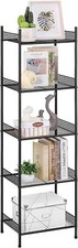 5 Tier Free Standing Storage Shelving Unit Heavy Duty Shelf  Towel Rack Holder Office Shelving price