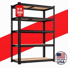 5-Tier Heavy Duty Metal Shelving Storage Adjustable Garage Shelves Utility Rack Office Shelving price