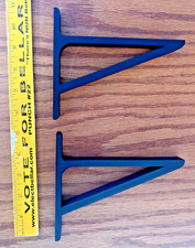 2 Black shelf Shelving Brackets 5 in X 6.5 in Decorative Durable Strong Sturdy Office Shelving price