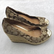 RARE vintage signature Coach wedges Wedge Heels price
