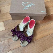 Louboutin Sculpted Wedge Silhouette Sandal Ladies Fashion-Forward Summer Design Wedge Heels price