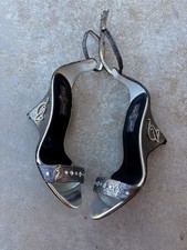 Y2K Vintage Rare grail baby phat lurex open toe wedge heels sandals Wedge Heels price
