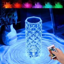 Crystal Touch LED Table Lamp RGB Color Changing Rechargeable Night Light New Baby Room Table Lamp price