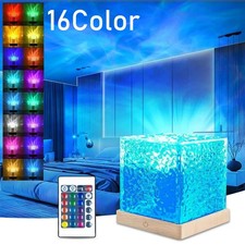 16 Colors LED Night Light Ocean Wave Projector Lamp Aurora Bedroom with Remote Baby Room Table Lamp price