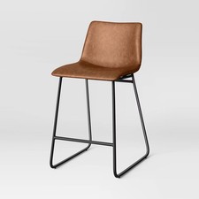 Threshold Armless Curved Seat Faux Leather Counter Stool Bar Bar Stool price