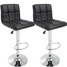 Set of 2 PU Leather Adjustable Bar Stool Counter Height Chair with Backrest Bar Stool price