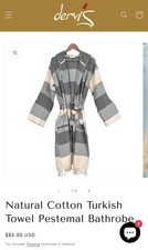Natural Cotton Turkish Towel Pestemal Bathrobe together textiles size M Pestemal price