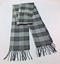 Luxury 100% Cashmere Scarf Gray Plaid Check Hand Tailored Made in Germany Soft Men's Scarf price