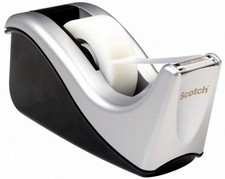 Scotch Desktop Tape Dispenser Silvertech, Two-Tone (C60-St), Black/Silver, 1 Tape Dispenser price