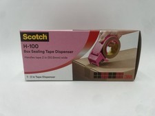 New Lightweight Genuine 3M Scotch H-100 Box Sealing Tape Dispenser 2" Wide PINK Tape Dispenser price