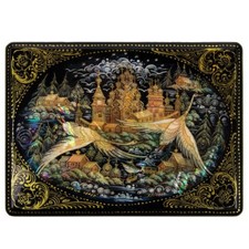 North Russian Lacquer Box Fedoskino Keepsake Trinket Jewelry Box 4x6 Jewellery Boxes price