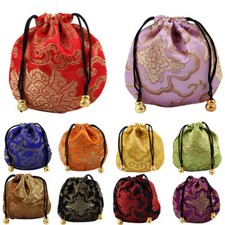 5pcs Chinese Silk Brocade Drawstring Jewelry Pouch Bag  Coin Purse Gift Bag Jewellery Boxes price