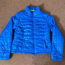 Aeropostale Kids XL Blue Glossy Puffer Jacket Full Zip Quilted Coat RN121726 Girls' Coat price