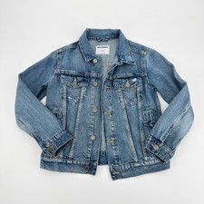 Old Navy Kids Blue Denim Trucker Jacket Light Wash Size L 10-12 Built-In Tough Girls' Coat price