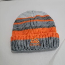 Snozu Toddler Boys Kids Fleece Lined Knit Beanie Winter Hat Orange Gray 2T/3T Kids' Hat price