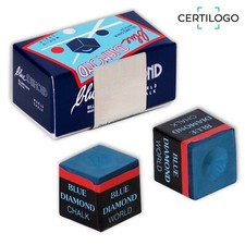 Longoni BLUE DIAMOND Billiard Chalk Brand New 2 pcs - AUTHORIZED DEALER Chalk price