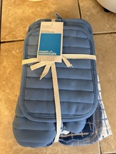 Kitchen Textile Set 7 pc Towels Dishcloths Potholders Mitt Blue Room Essentials Kitchen Textile Set price