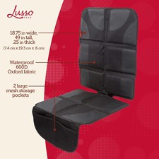 Lusso Gear Car Seat Protector Baby Thick Padding Mesh Storage Kick Mat NEW Baby Car Seat Booster price