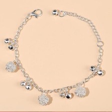 Fashion Silver Plated Bracelet With Bell Adjustable Bangle Women Jewelry Gift Silver Bracelet price