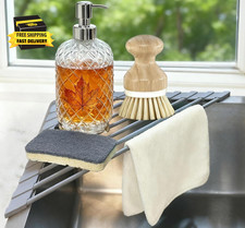 Triangle Roll up Dish Drying Rack for Sink Corner, Silicone Wrapped Sponge Holde Corner Shelf & Sponge Holder price