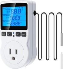Digital Temperature Controller Thermostat Timer Outlet Plug Day/Night Control✅ Home Appliances Display / Outlet price
