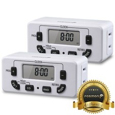 2x Indoor 7 Day 24hr Programmable Digital Wall Outlet Light Timer Plug In Switch Home Appliances Display / Outlet price