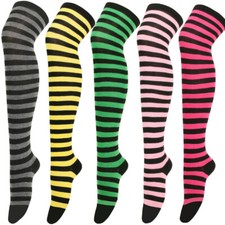 Ladies knee-high thigh striped Halloween Christmas party role-playing stockings Knee-High Socks / Garter Stockings price