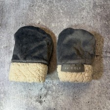 JJ Cole Baby Mittens Gray Sherpa Fleece Winter Gloves Infant Warm EUC Baby Gloves price