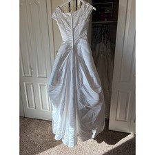 Michaelangelo for David's Bridal MD28 Satin Wedding Dress – Size 0 – Unaltered Wedding Dress price
