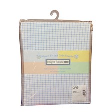 JCP Bright Future Fitted Crib Sheet New 100% Cotton Woven Blue Striped Pattern Baby Bed Sheet price