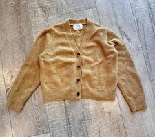 Zara Knitwear Sweater Girls 9-10Y Years Tan Camel Cotton Knit Cardigan Preppy Girls' Sweater & Cardigan & Knitwear price