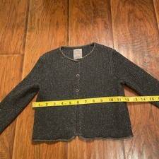 Zara’s Knitwear Girl’s Size 5 Metalic Grey Sweater Cotton Blend Girls' Sweater & Cardigan & Knitwear price