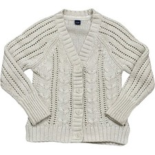 Baby Gap Toddler Girls Cream Cable Knit Cardigan Sweater 5 Years Fisherman Girls' Sweater & Cardigan & Knitwear price