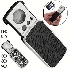 30X 60X 90X Pocket Magnifying Magnifier Jeweler Eye Glass Loupe Loop LED Lights Magnifying Glass price