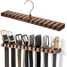 Wooden Belt Rack for Closet Wall Mount, Sturdy Belt Hanger Organizer Holds 14 Be Wardrobe & Closet price