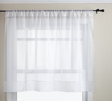 Graceful Short Panel Solid Sheer Window Curtain Rod Pocket 58 Inch x 36" Long Sheer Curtain price