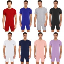Men's Jumpsuit Pyjamas Sleepwear Special Needs Rompers Short Sleeve Nightwear Men's Jumpsuit price