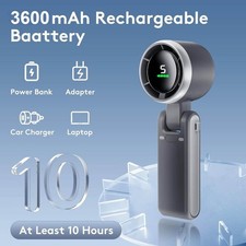 10 Hours Mini Portable Handheld Turbo USB Rechargeable Cooling Fan Up W/ Lanyard Fans price