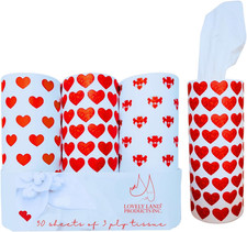 Lovely Land Products Heart-Themed Car Tissues Holder with 3-Ply Tissue Cylinder Tissue price