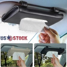 Universal Car Tissue Box PU Leather Organizer Sun Visor Holder Paper Towel Clip Tissue price