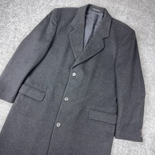 Silver Cloud Overcoat Mens 44 L Charcoal Cashmere Blend Long Trench Coat Luxury Men's Trench Coat price